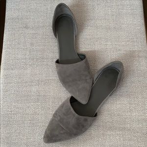 Vince Gray Suede D’orsay Flats
